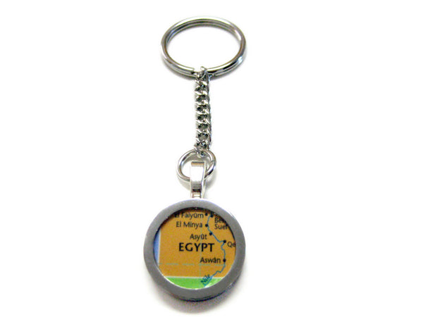 Egypt Map Pendant Keychain