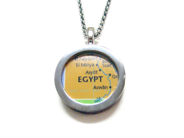 Egypt Map Pendant Necklace