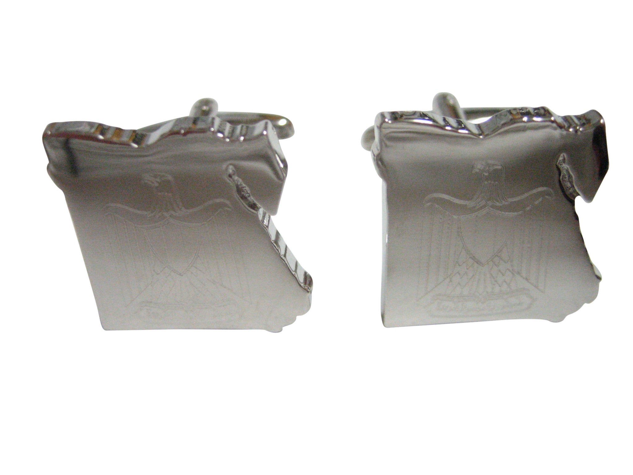 Egypt Map Shape and Flag Design Cufflinks