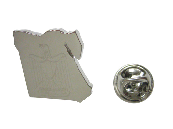 Egypt Map Shape and Flag Design Lapel Pin