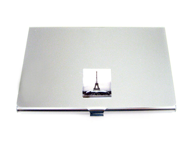 Business Card Holder with Paris Eiffel Tower Pendant
