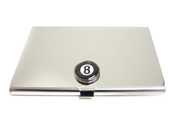 Business Card Holder with Eight Ball Pendant