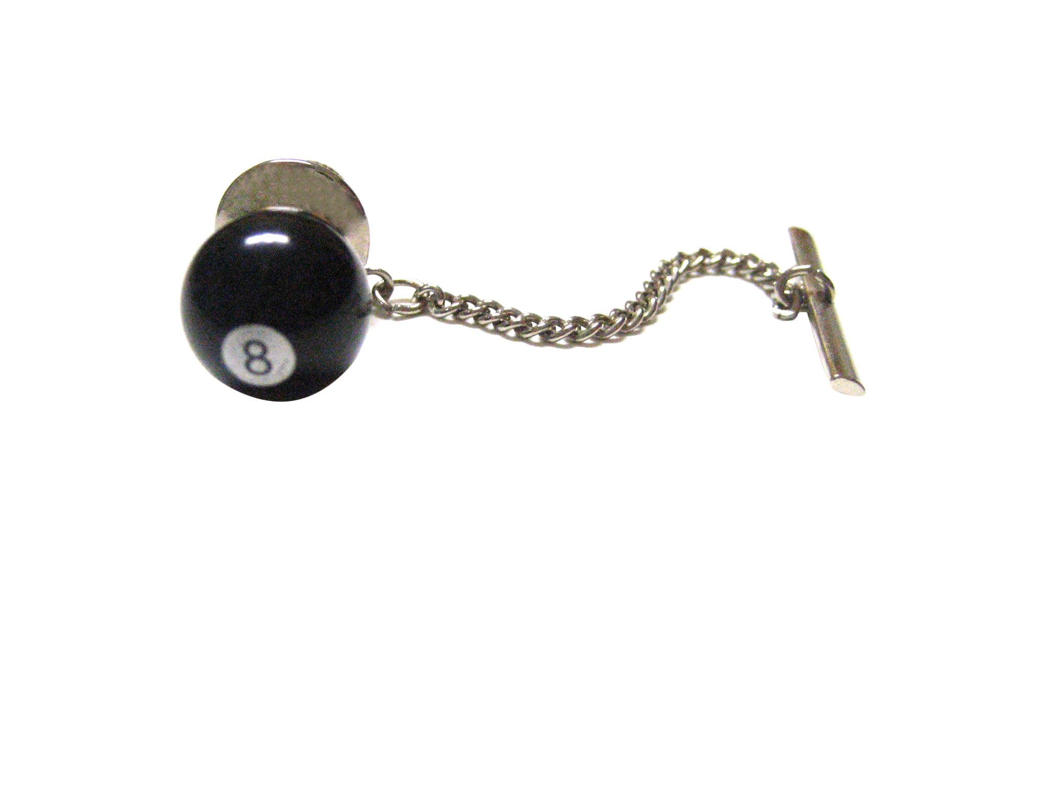Eight ball billiards tie tack