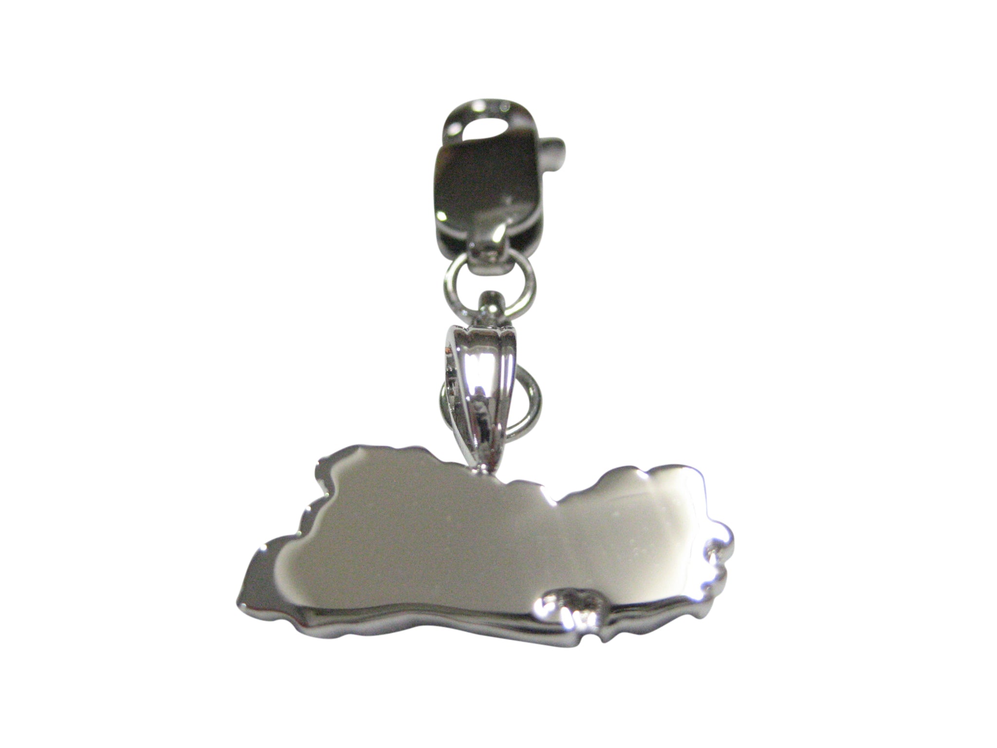 El Salvador Country Map Shape Pendant Zipper Pull Charm