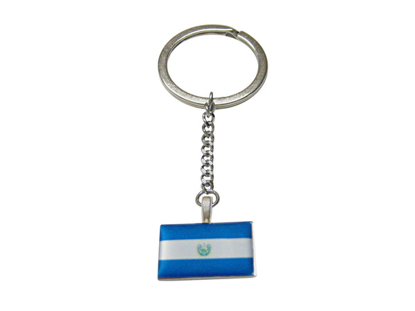 El Salvador Flag Pendant Keychain