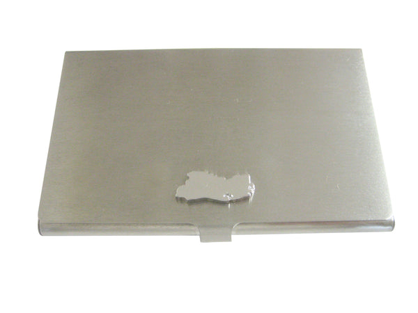 El Salvador Map Shape Business Card Holder