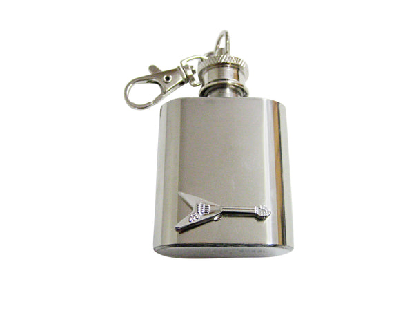 Electric Guitar 1 Oz. Stainless Steel Key Chain Flask