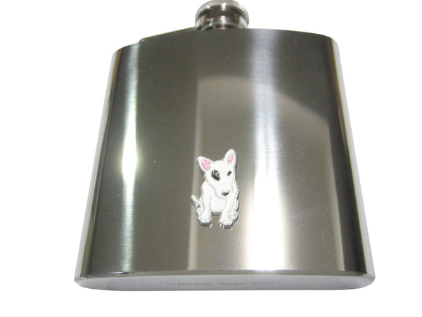 English Bull Terrier Dog 6oz Flask