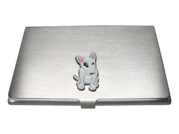 English Bull Terrier Dog Business Card Holder