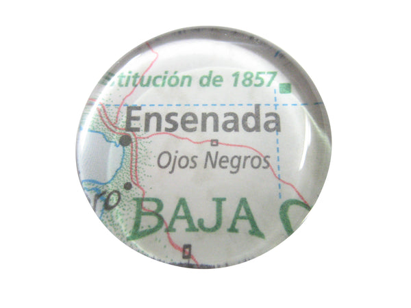 Ensenada Mexico Map Pendant Magnet