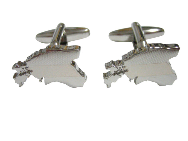 Estonia Map Shape and Flag Design Cufflinks