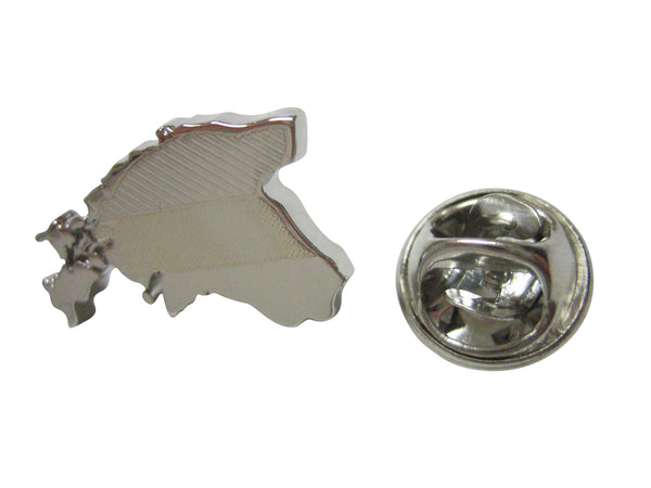 Estonia Map Shape and Flag Design Lapel Pin