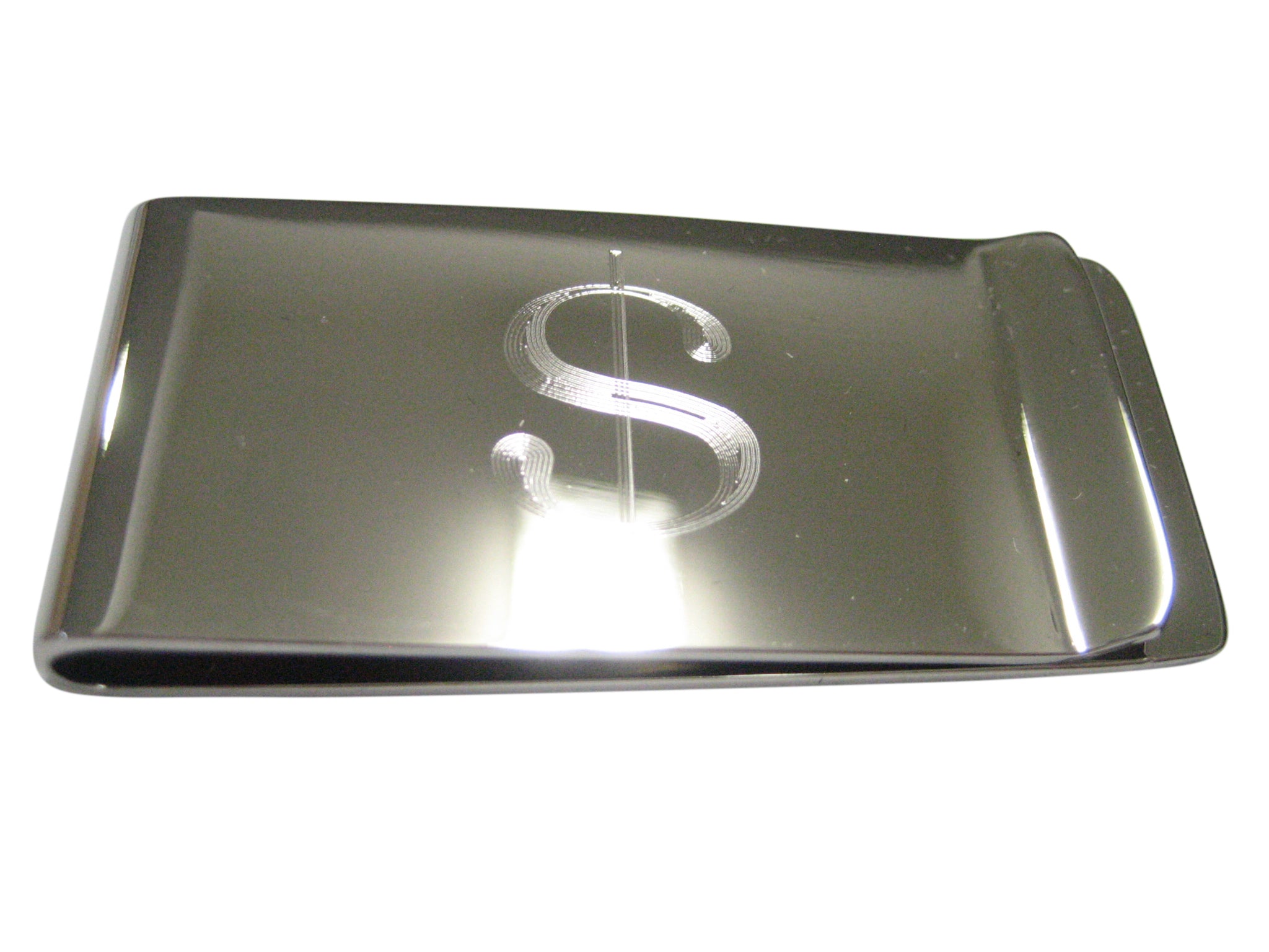 Etched Sleek U.S. Dollar Sign Money Clip