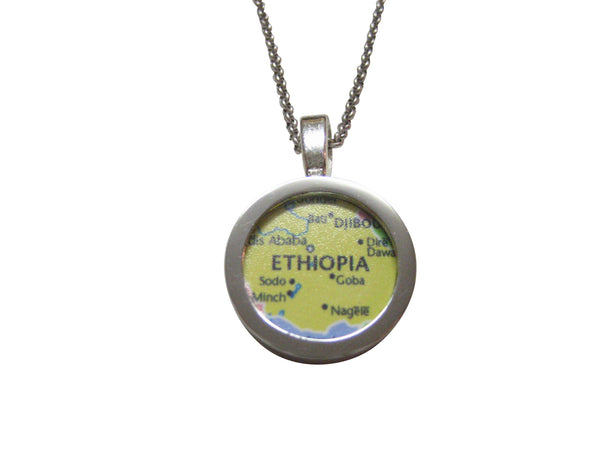 Ethiopia Map Pendant Necklace