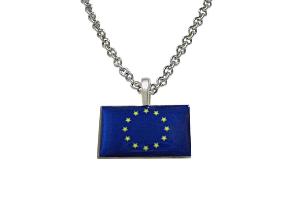 European Union Flag Pendant Necklace