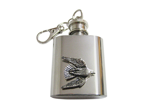 Falcon Bird 1 Oz. Stainless Steel Key Chain Flask