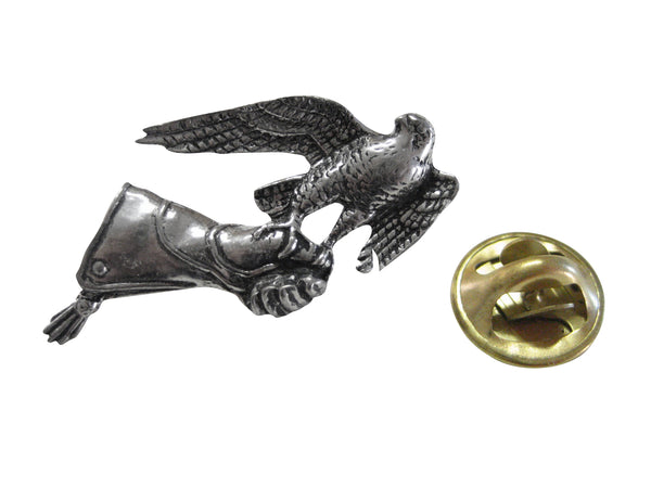 Falcon Bird and Glove Lapel Pin