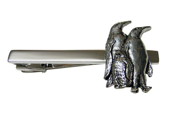 Family of Penguins Square Tie Clip