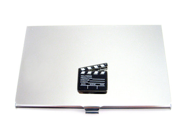 Business Card Holder with Film Clapper Board Pendant