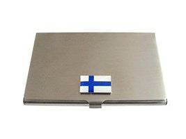 Finland Flag Pendant Business Card Holder