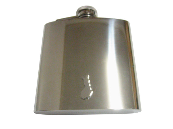 Finland Map Shape Pendant 6 Oz. Stainless Steel Flask