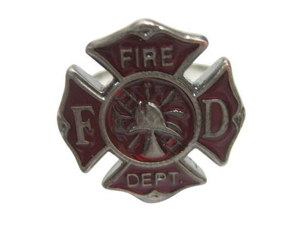 Fire Fighter Emblem Adjustable Size Fashion Ring