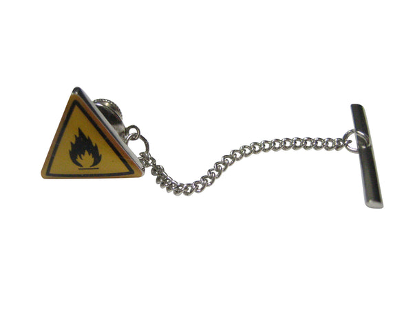 Flammable Warning Sign Tie Tack