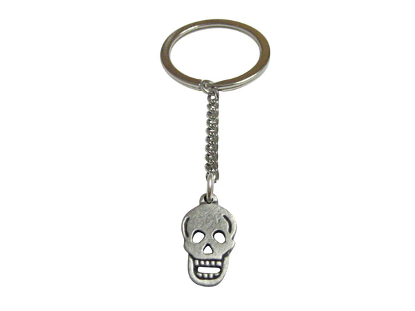 Flat Skull Pendant Keychain