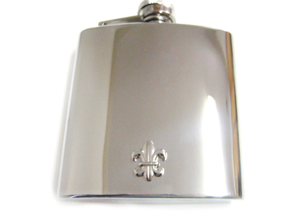 6 Oz. Stainless Steel Flask with Fleur De Lys Boy Scout Pendant