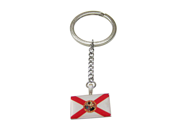 Florida State Flag Pendant Keychain