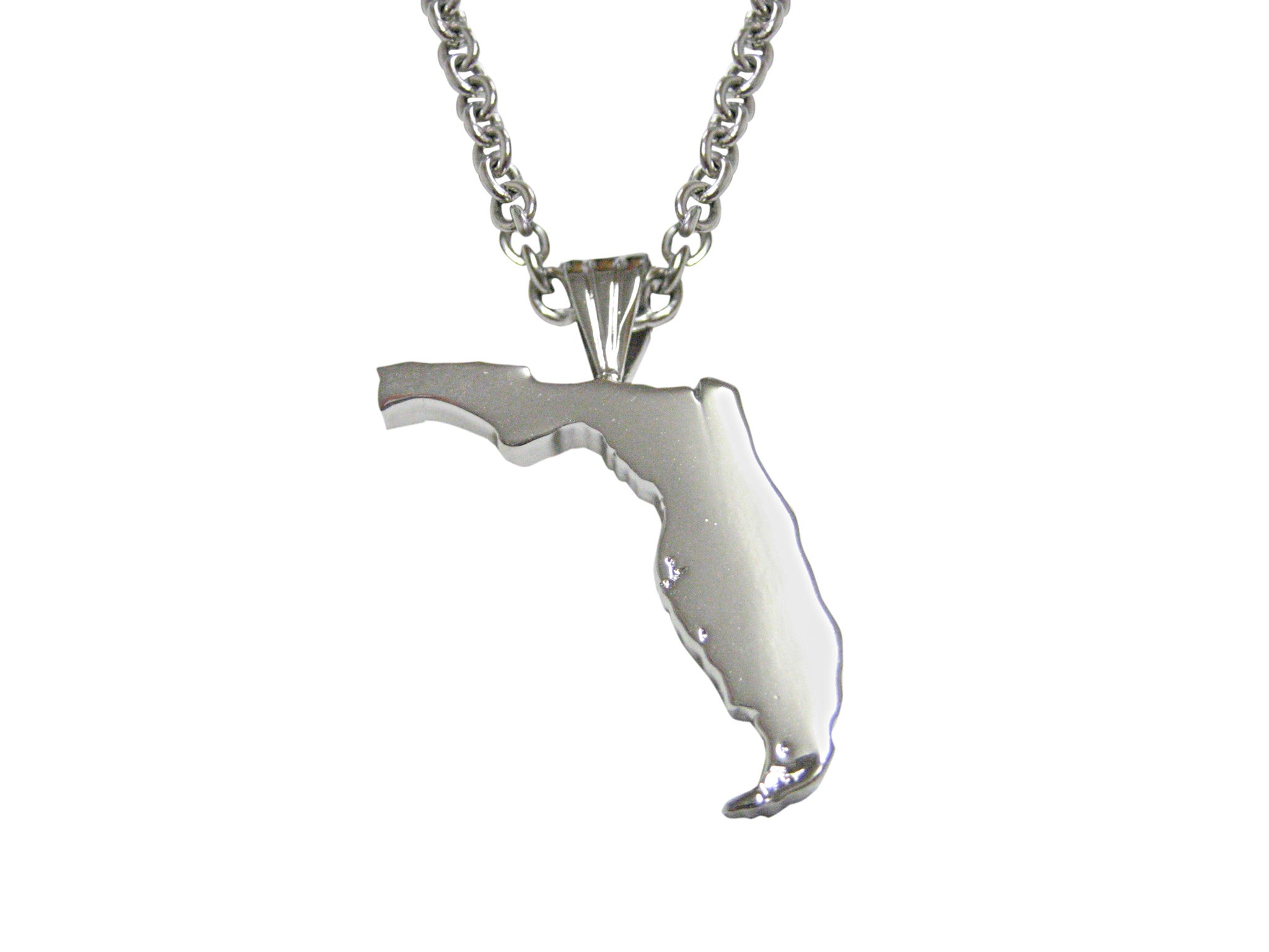 Florida State Map Shape Pendant Necklace
