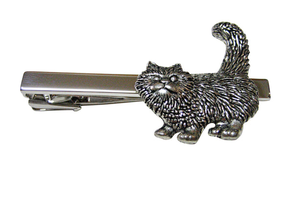 Fluffy Cat Square Tie Clip