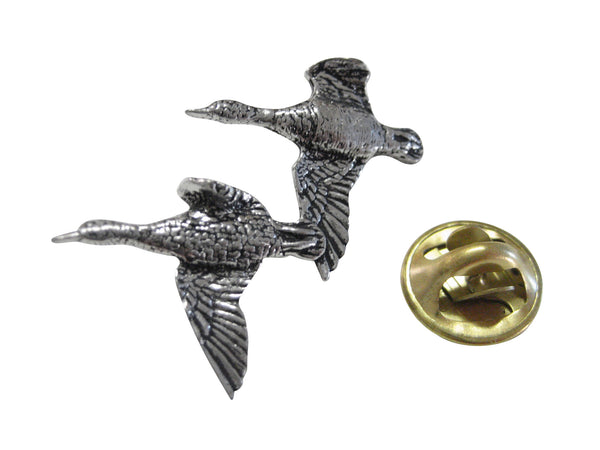 Flying Pair of Geese Lapel Pin