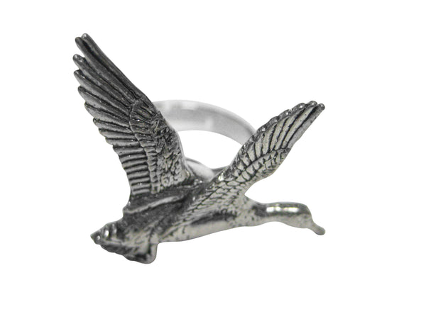 Flying Mallard Duck Adjustable Size Fashion Ring