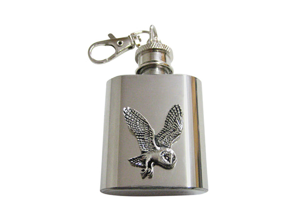 Flying Owl Bird 1 Oz. Stainless Steel Key Chain Flask