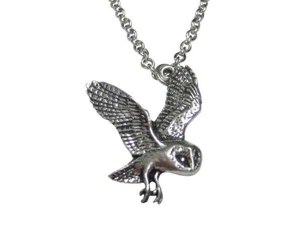 Flying Owl Bird Pendant Necklace