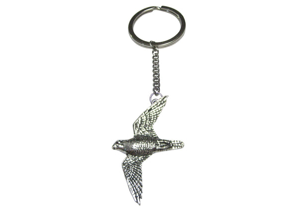 Flying Peregrine Falcon Bird Pendant Keychain