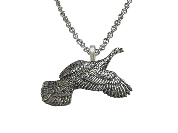 Flying Turkey Bird Pendant Necklace