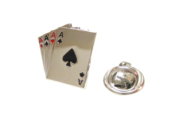 Four Aces Gambling Poker Lapel Pin