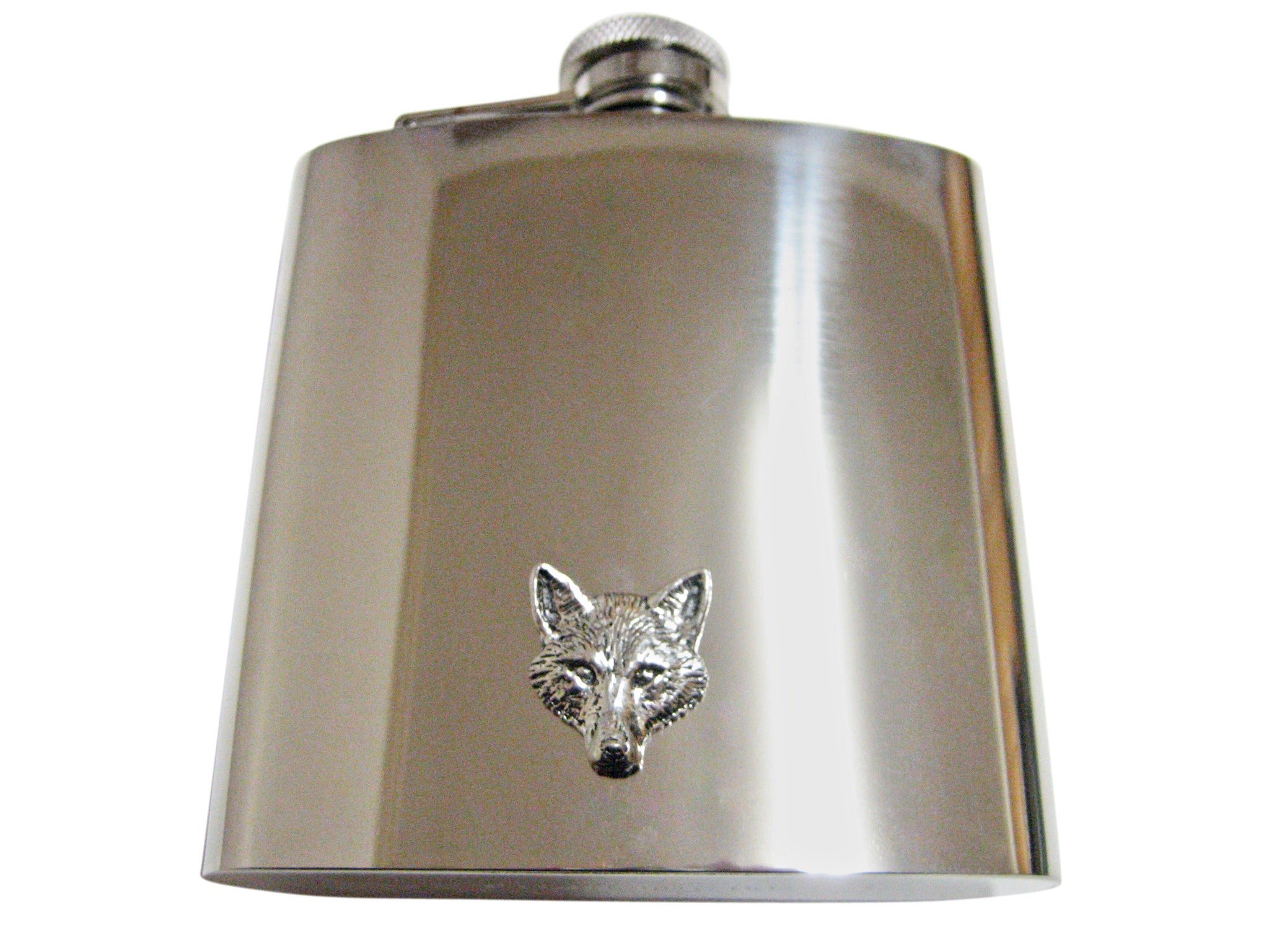 Fox Head 6 Oz. Stainless Steel Flask