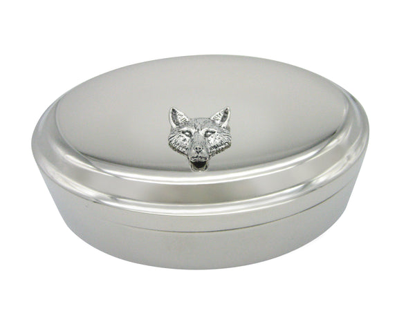 Fox Head Pendant Oval Trinket Jewelry Box