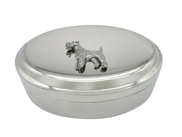 Fox Terrier Dog Pendant Oval Trinket Jewelry Box