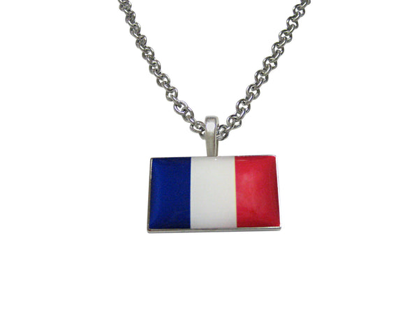 France Flag Pendant Necklace