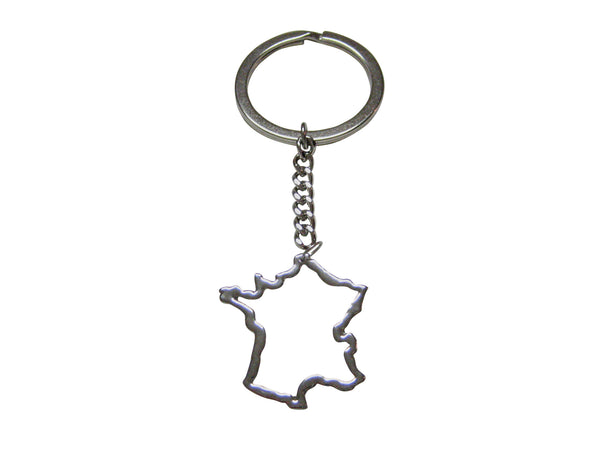 France Map Outline Keychain