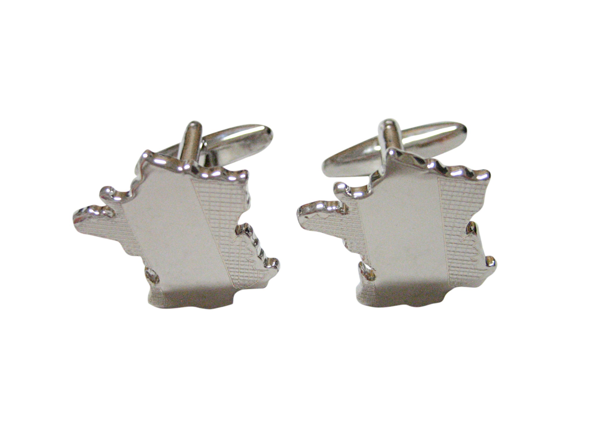 France Map Shape and Flag Design Cufflinks