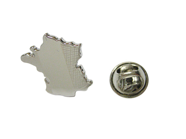 France Map Shape and Flag Design Lapel Pin