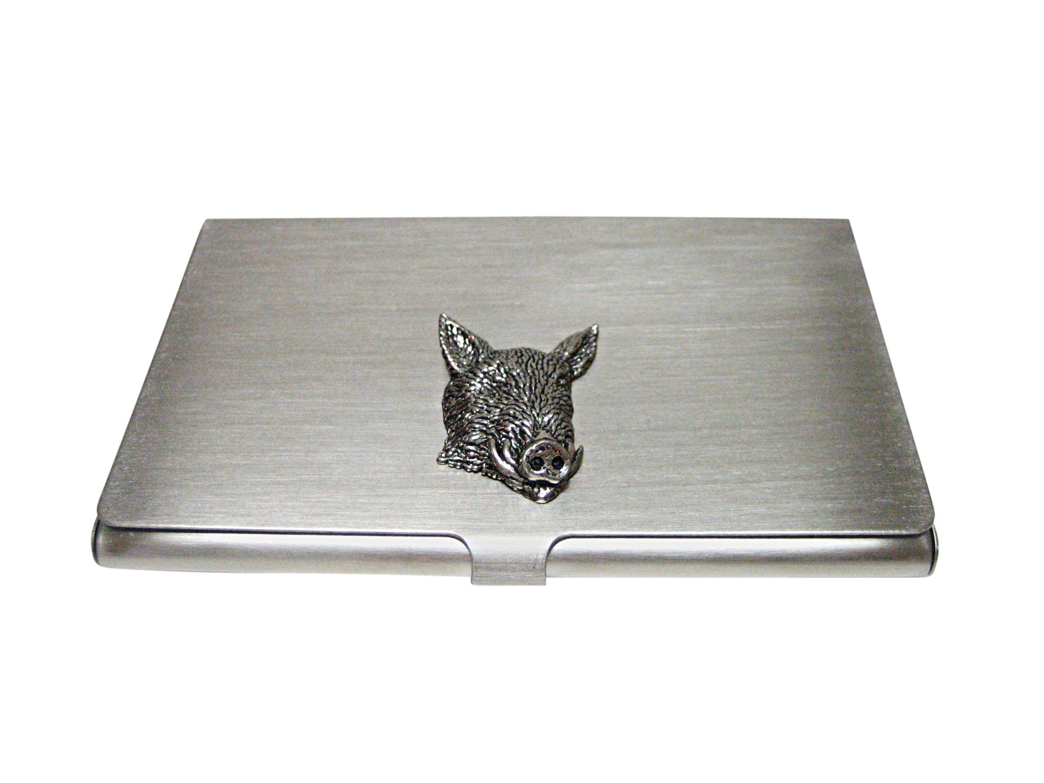 Front Looking Wild Boar Business Card Holder