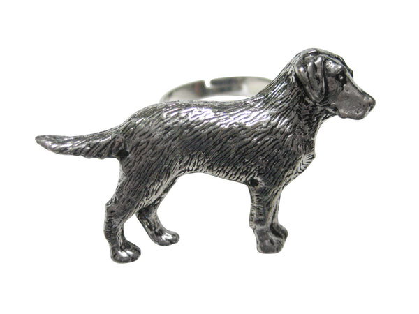 Full Labrador Dog Adjustable Size Fashion Ring