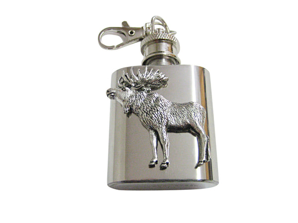 Full Moose 1 Oz. Stainless Steel Key Chain Flask