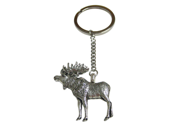 Full Moose Pendant Keychain